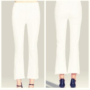PAIGE Off White Collette Crop Flare Jeans Sz 32